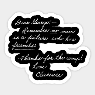 Its A Wonderful Life - Clarence's Note Sticker